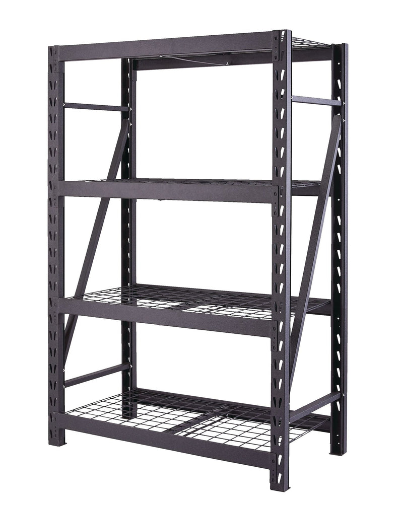 MAXIMUM Adjustable 4-Shelf Heavy Duty Steel Metal Storage Rack / Shelving Unit, 48 x 24 x 72-in Q5