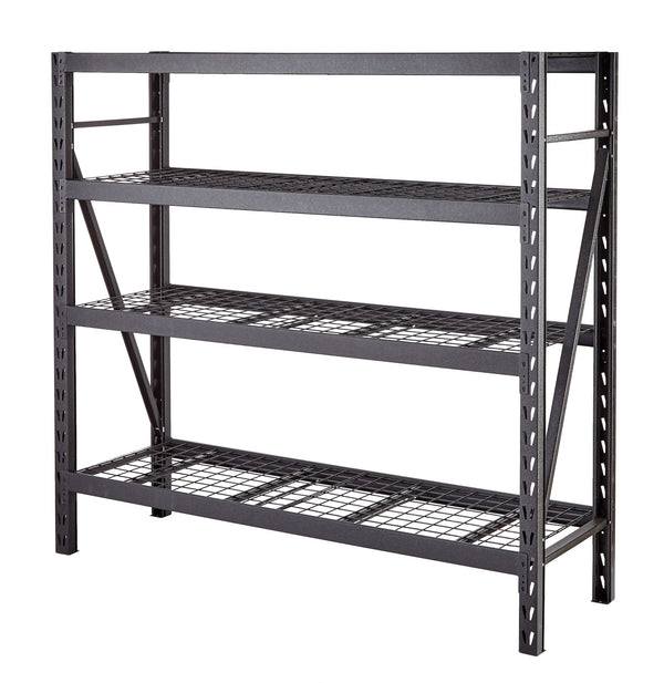 MAXIMUM Adjustable 4-Shelf Heavy Duty Steel Metal Storage Rack / Shelving Unit, 77 x 24 x 72-in P2