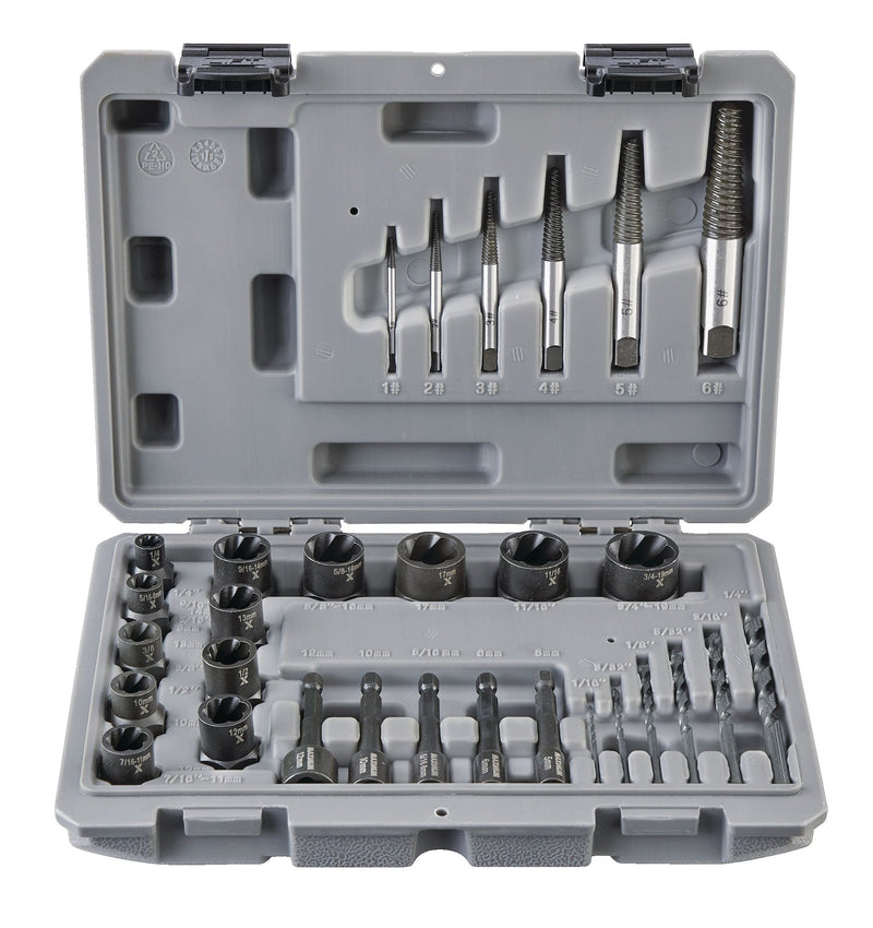 MAXIMUM Bolt Remover Set, 30-pc, SAE/Metric H2