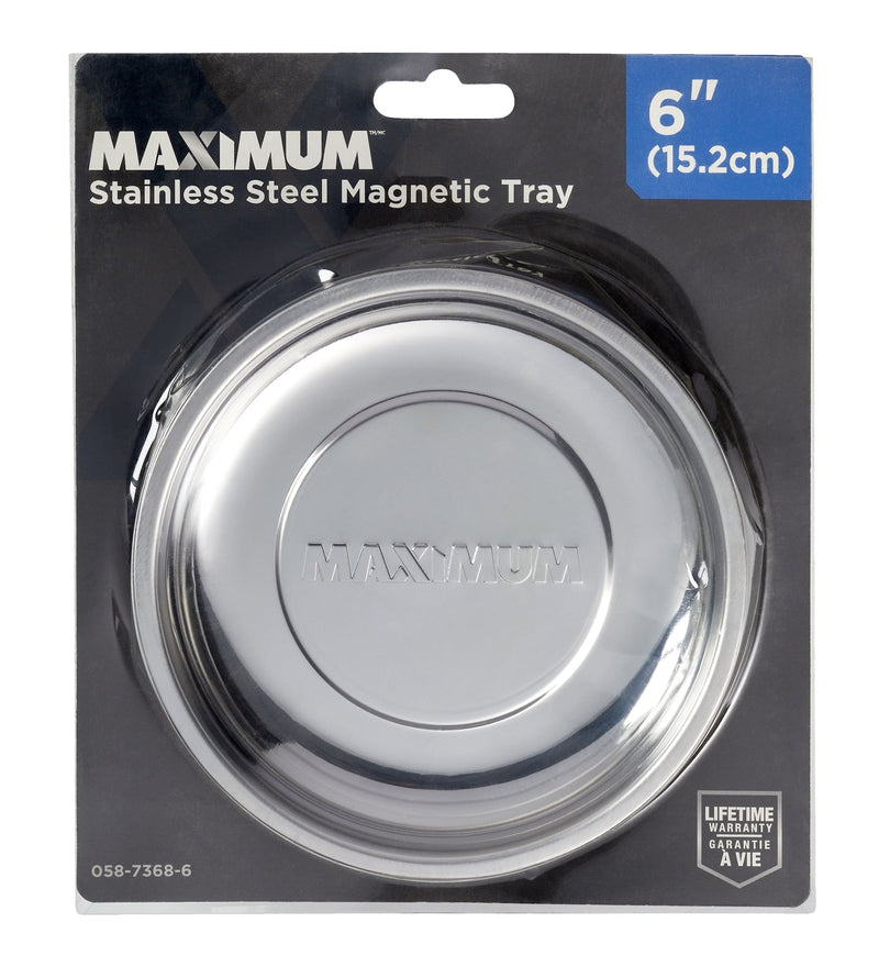 MAXIMUM Magnetic Tool Bowl Tray/Holder, Stainless Steel K9