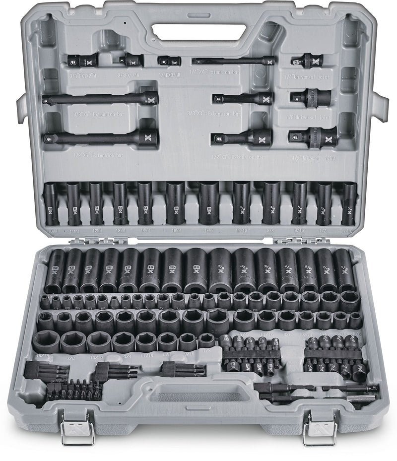 MAXIMUM Professional Grade Impact Socket Set, 150-pc, SAE / Metric, CRMO V5