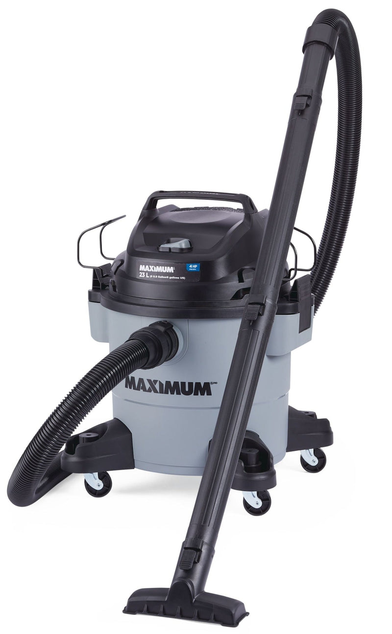 MAXIMUM VJF608PF 4 Peak HP Wet/Dry Shop Vacuum with Hose & Accessories, 22-L Q6