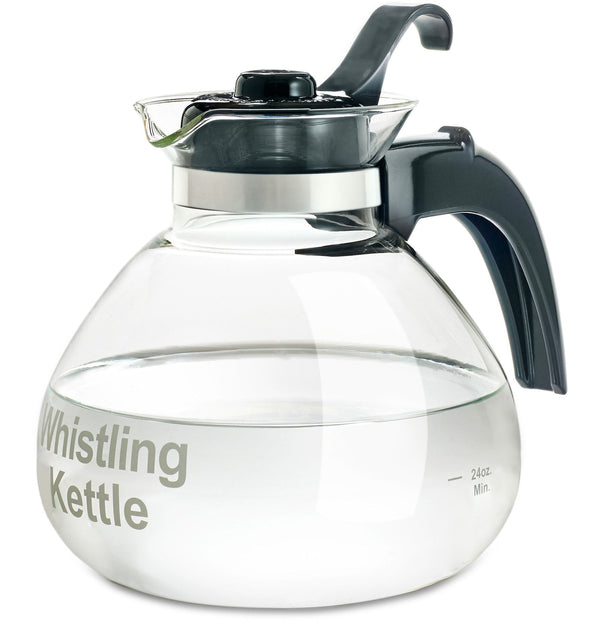 Medelco 1.4L Glass Whistling Stovetop Kettle, Dishwasher Safe C3