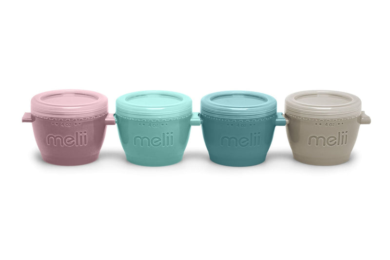 melii Snap & Go Food Storage Containers, 4-oz Pods, Multi-Colour, 4-pk Q0