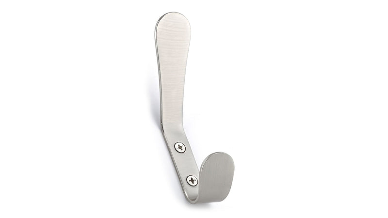 Metal Utility Double Hook, Brushed Nickel I7