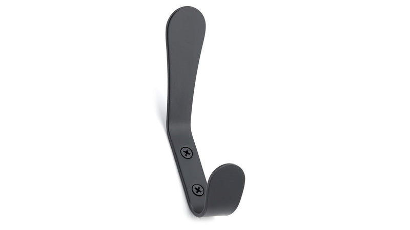 Metal Utility Double Hook, Matte Black Q1