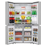 Midea 33 in. 22.8 cu ft. Stainless Steel Counter Depth Bottom Mount Refrigerator with Auto Ice Maker in Freezer