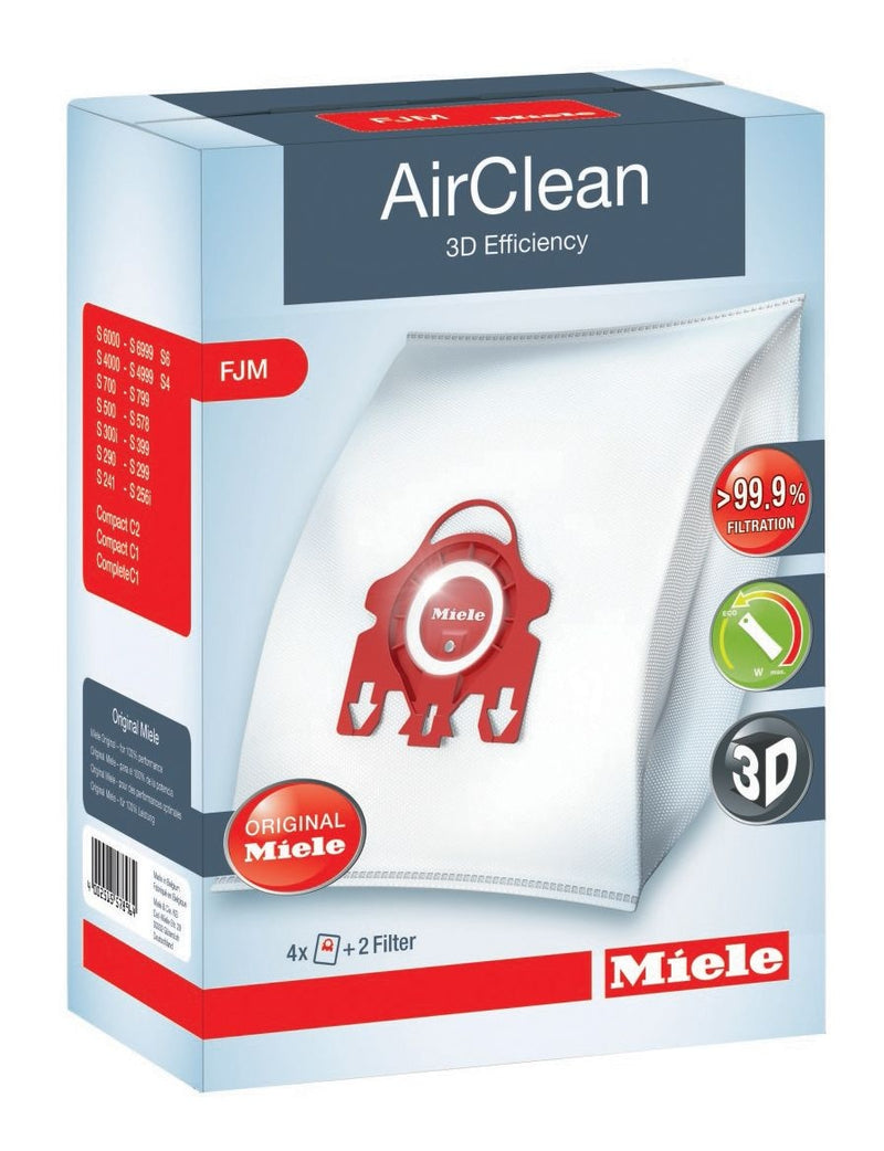 Miele AirClean 3D FJM Dust Bags, 4-pk M3