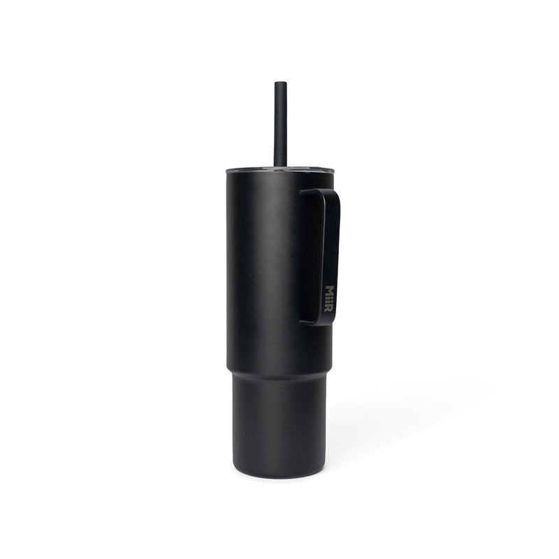 MiiR Stainless Steel Insulated All Day Straw Cup with Handle, Black, 32-oz T4