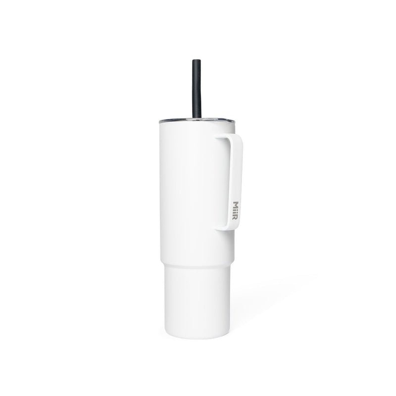 MiiR Stainless Steel Insulated All Day Straw Cup with Handle, White, 32-oz Q7