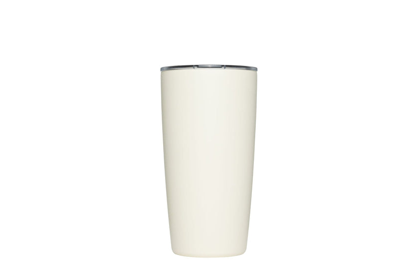 MiiR Stainless Steel Insulated Travel Tumbler with Press-Fit Slide Lid, Sandstone White, 16-oz X8