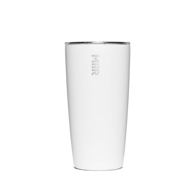 MiiR Stainless Steel Insulated Travel Tumbler with Press-Fit Slide Lid, White, 16-oz D8