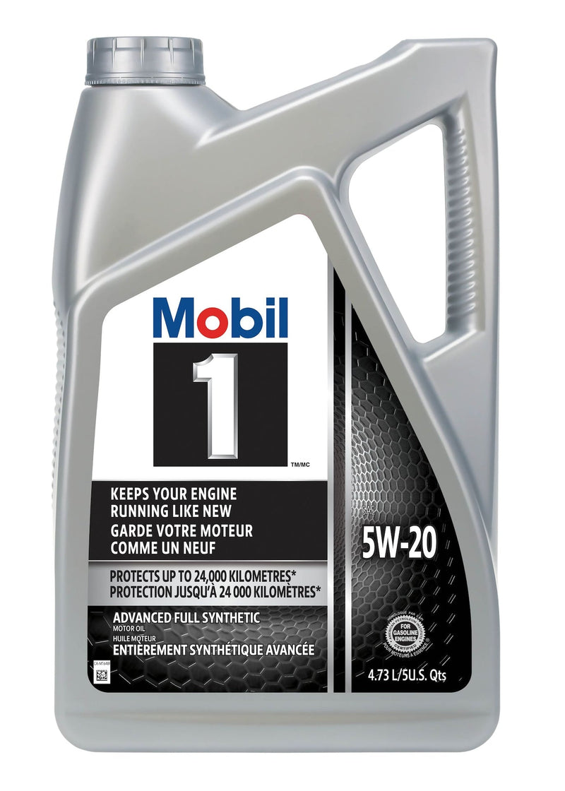 Mobil 1 5W20 Synthetic Engine/Motor Oil Set, 4.73-L + 1-L V1