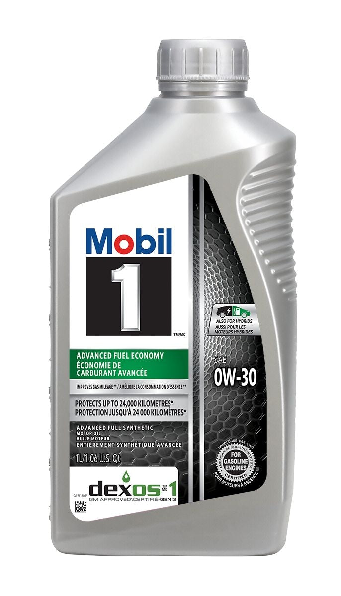 Mobil 1 Advanced Fuel Economy 0W30 Synthetic Engine/Motor Oil, 1-L Q6