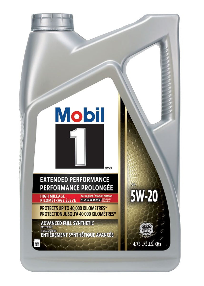 Mobil 1 Extended Performance High Mileage 5W20 Synthetic Engine/Motor Oil, 4.73-L C5