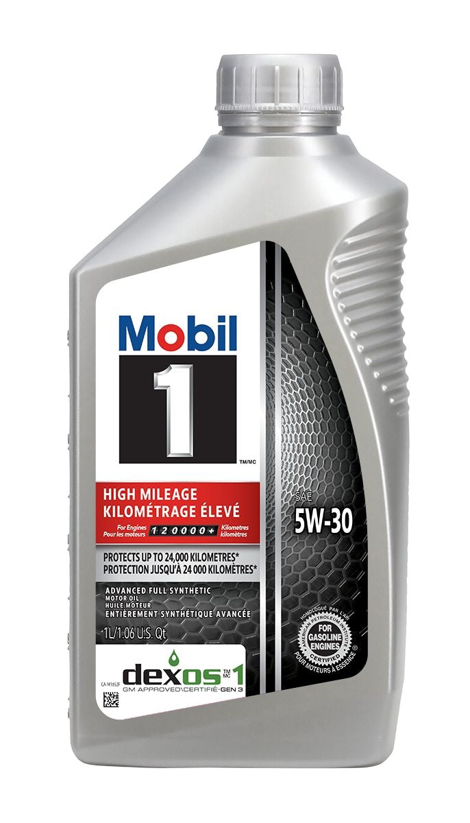 Mobil 1 High Mileage 5W30 Synthetic Engine/Motor Oil, 1-L I0