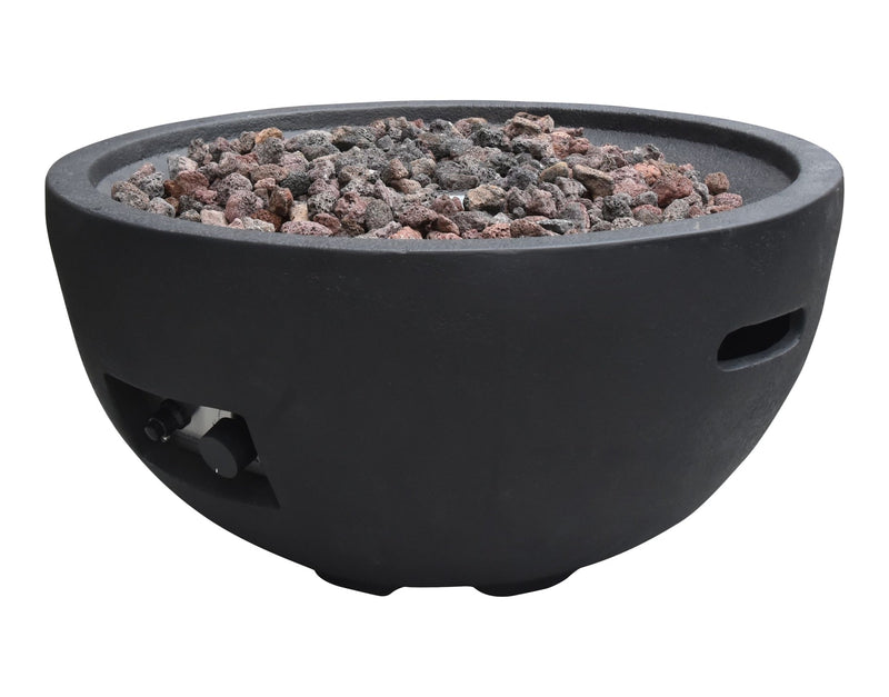 Modeno Jefferson Outdoor Gas-Fueled Fire Bowl with PVC Cover, 40,000 BTUs, 26 x 26 x 13-in S4