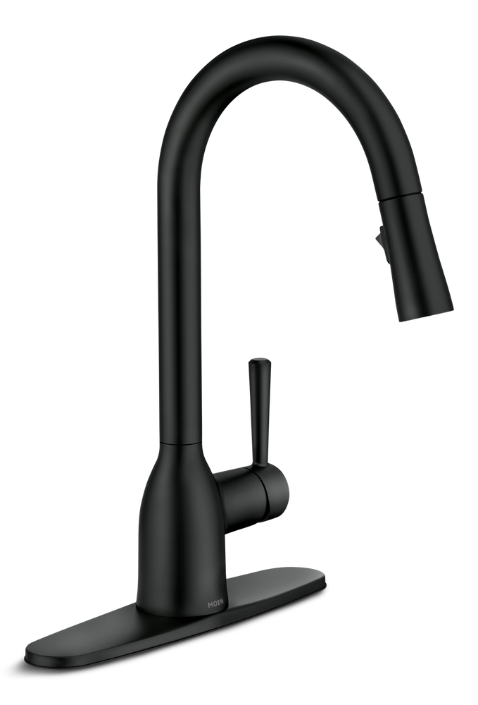 Moen Adler Single Handle Pull-Down Kitchen Faucet, Matte Black X7