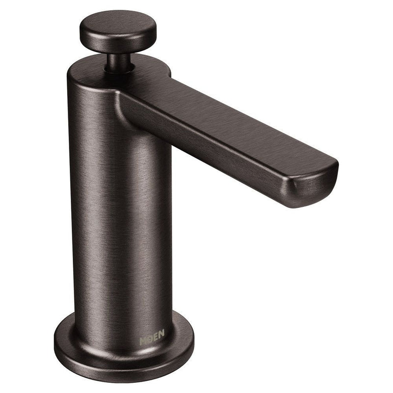 Moen Align Single Handle High Arc Modern Pull Down Kitchen Faucet with Power Clean, Black Stainless Steel P8