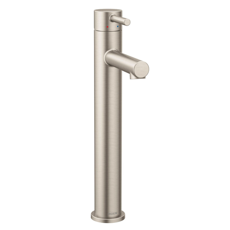 Moen Align Single Handle High Arc Single Hole Bathroom Sink Faucet, WaterSense Certified, Brushed Nickel B8