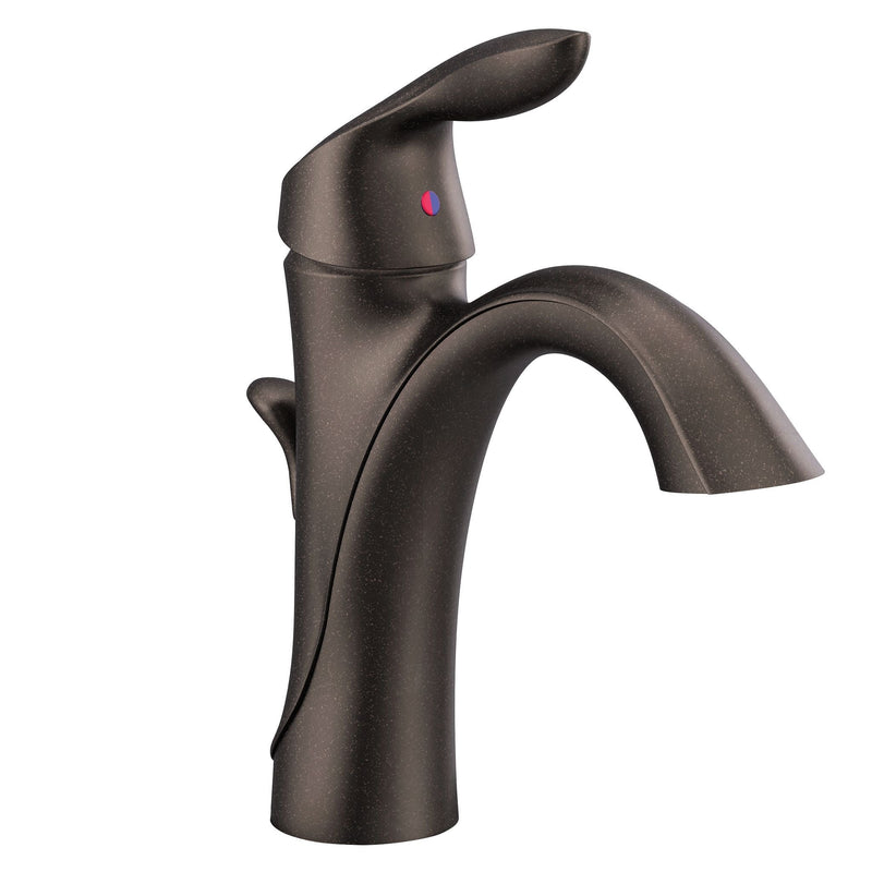 Moen Align Single Handle Single Hole Bathroom Sink Faucet, Rubbed Bronze G9