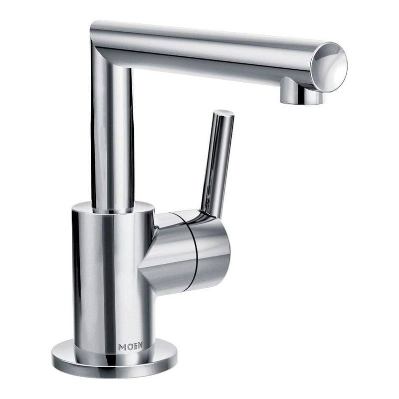 Moen Arris Single Handle Single Hole Bathroom Sink Faucet, WaterSense Certified, Chrome Q0