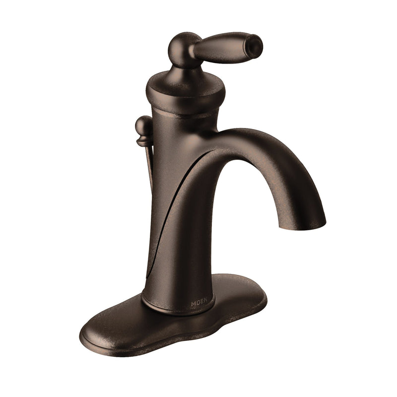 Moen Brantford Single Handle High Arc Single Hole Bathroom Sink Faucet, WaterSense Certified, Oil Rubbed Bronze R5