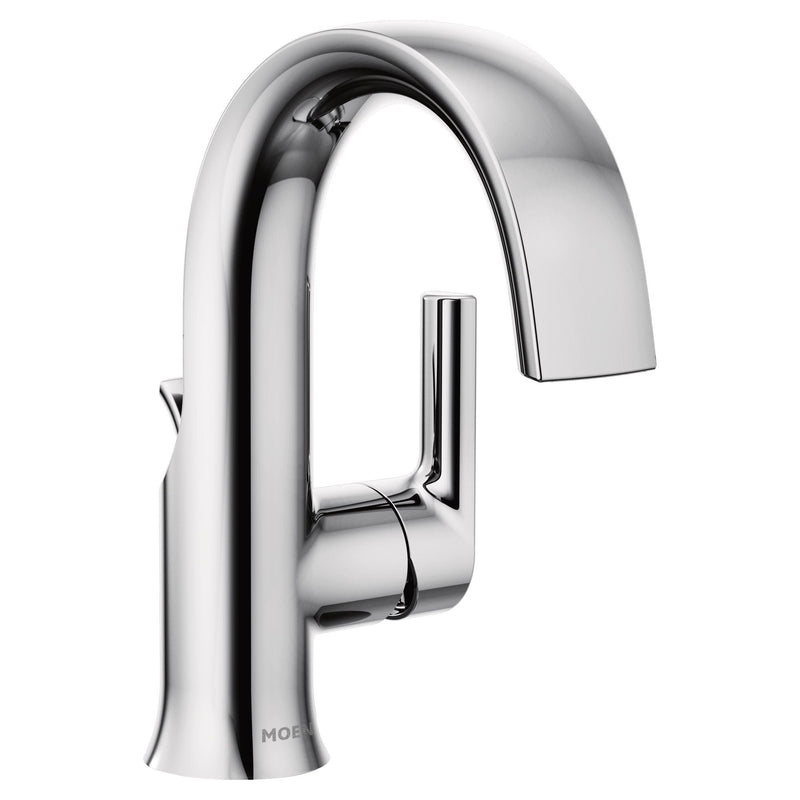 Moen Doux Single Handle High Arc Bathroom Sink Faucet, Chrome X6