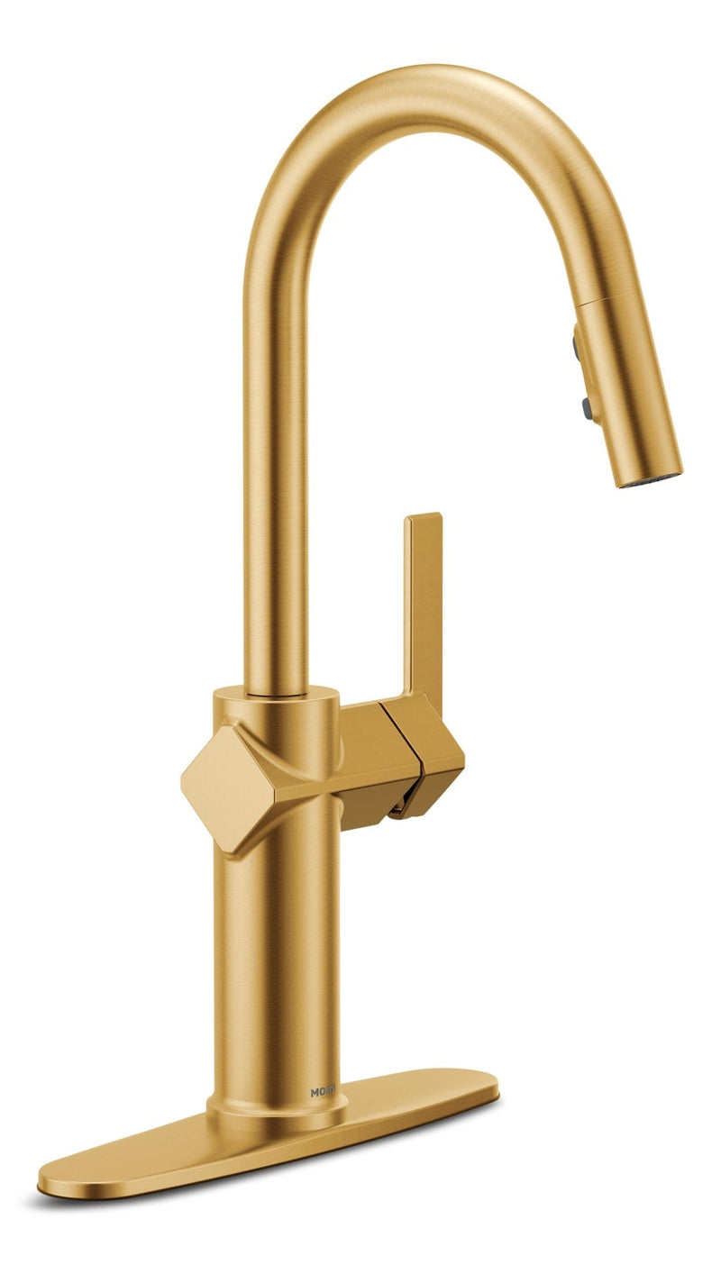 Moen Joric 1-Handle Pull-Down Kitchen Faucet, Brushed Gold Y5