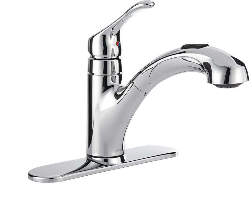 Moen Renzo Single-Handle Pull-Out Kitchen Faucet, Chrome T7