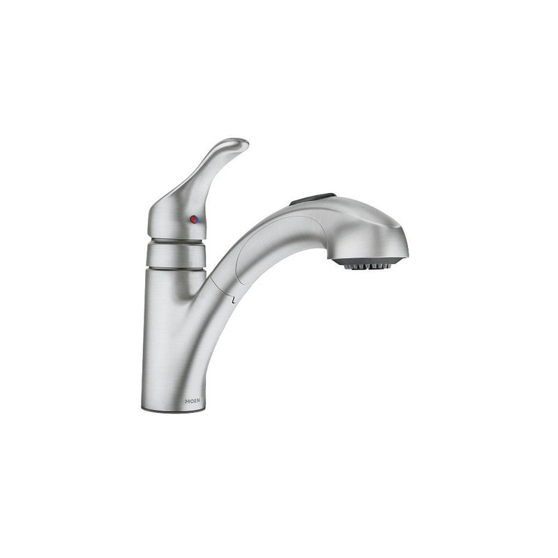 Moen Renzo Single-Handle Pull-Out Kitchen Faucet, Spot Resist Stainless L7
