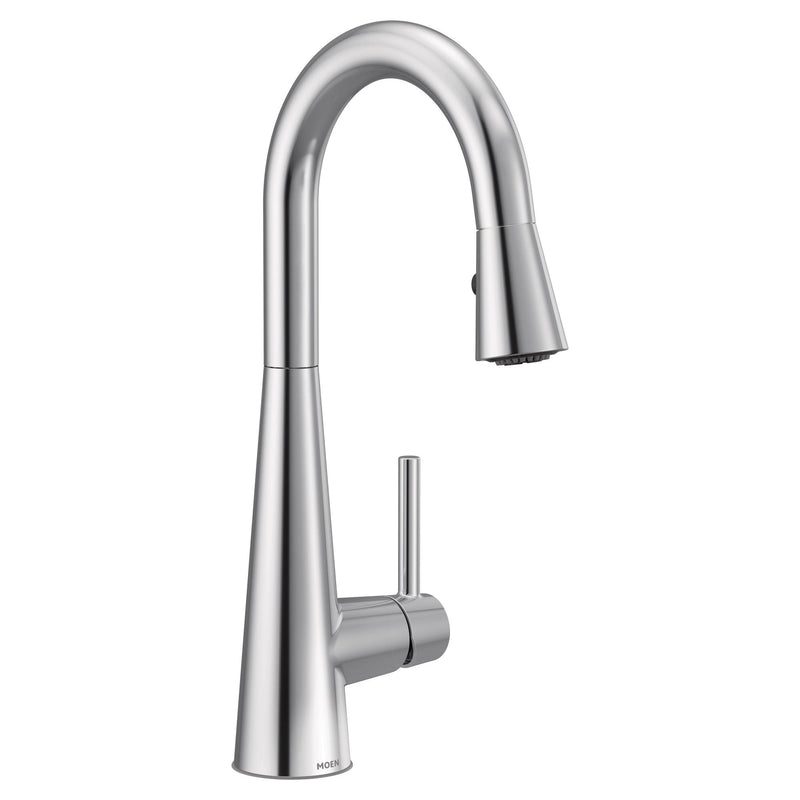 Moen Sleek Single Handle High Arc Pull Down Kitchen Faucet with Power Clean, Chrome X2