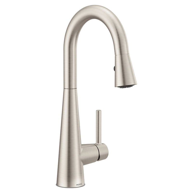 Moen Sleek Single Handle High Arc Pull Down Spot-Resist Kitchen Faucet, Stainless Steel C9
