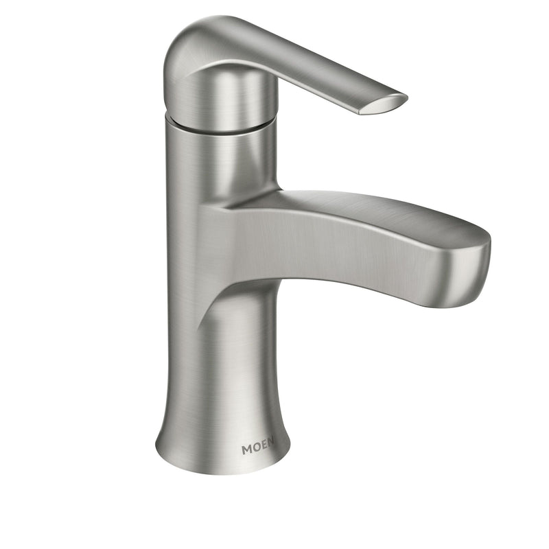 Moen Tilson Single-Handle Brushed Nickel Bathroom Lavatory/Bathroom Sink Faucet with Spot Resist Z1