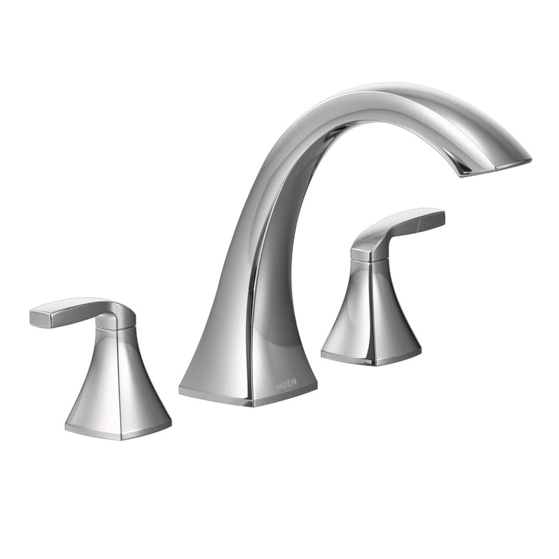 Moen Voss 2-Handle Deck Mount Roman Tub Faucet Trim Kit, Valve Required, Chrome M1