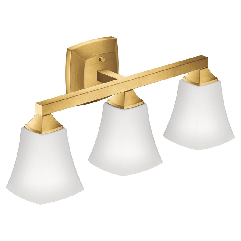 Moen Voss 3-Light Vanity Lighting Fixture, Brushed Gold N3
