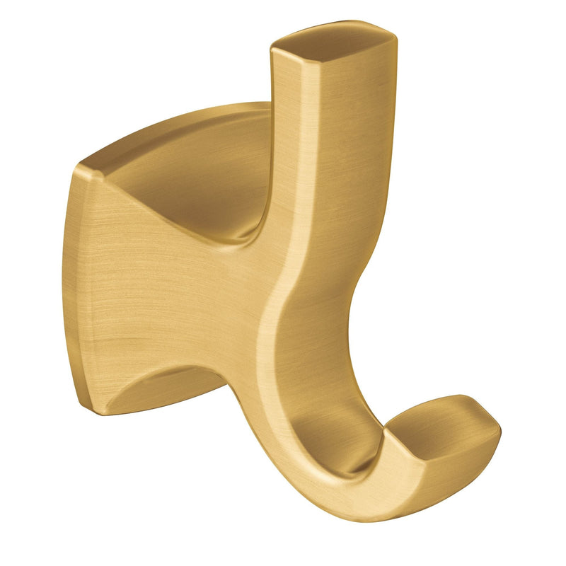 Moen Voss Double Robe Hook, Brushed Gold N5
