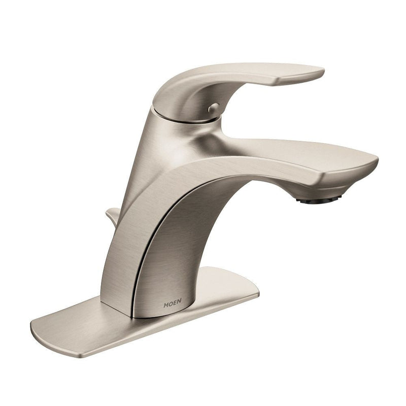 Moen Zarina Single Handle Bathroom Faucet, Spot Resist Brushed Nickel V7