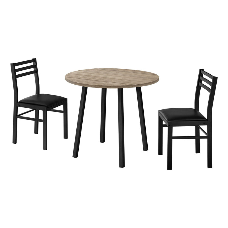 Monarch Specialties Dining Set, Taupe, 3-pc U0