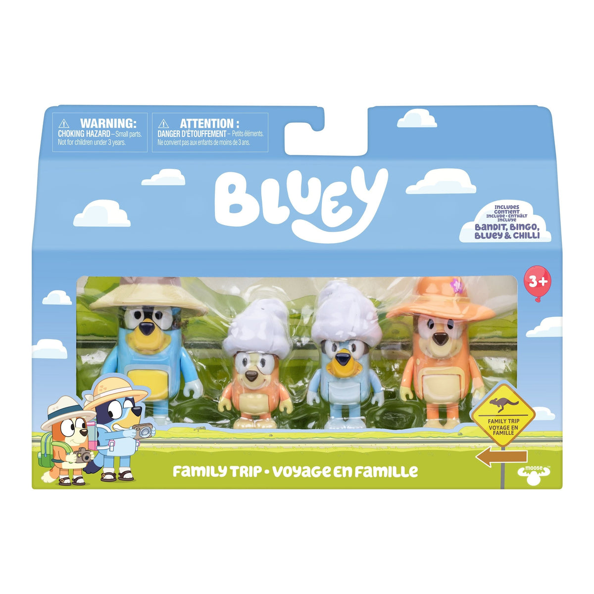 Moose Bluey Series 11 Figure Set Assortment, Ages 3+, 4-pk
