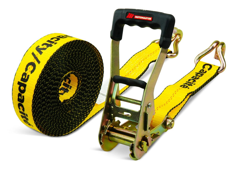 MotoMaster 10,000-lb Commercial Ratchet Tie Down Straps, with Ultra Padded Handles, 2-in x 30-ft J0