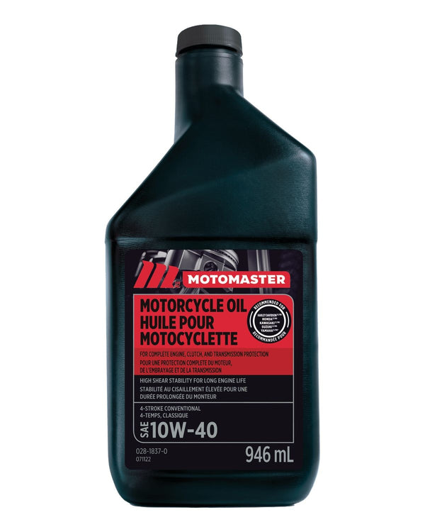 MotoMaster 10W40 4-Stroke Motorcycle Oil, 946-mL F4