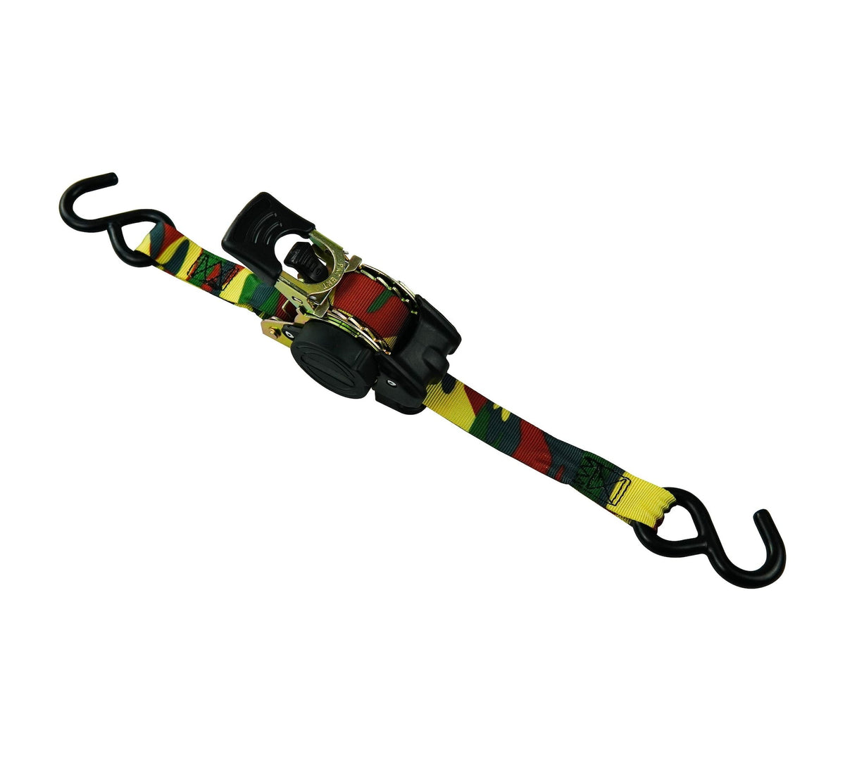 MotoMaster 1,200-lb Retractable Camo Ratchet Tie Down Straps, 1-in x 10-ft, 2-pk