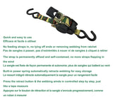 MotoMaster 1,200-lb Retractable Camo Ratchet Tie Down Straps, 1-in x 10-ft, 2-pk