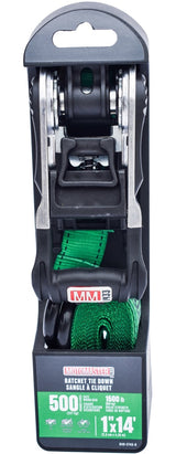 MotoMaster 1,500-lb Ratchet Tie Down Straps, with Padded Handle, 1-in x 14-ft