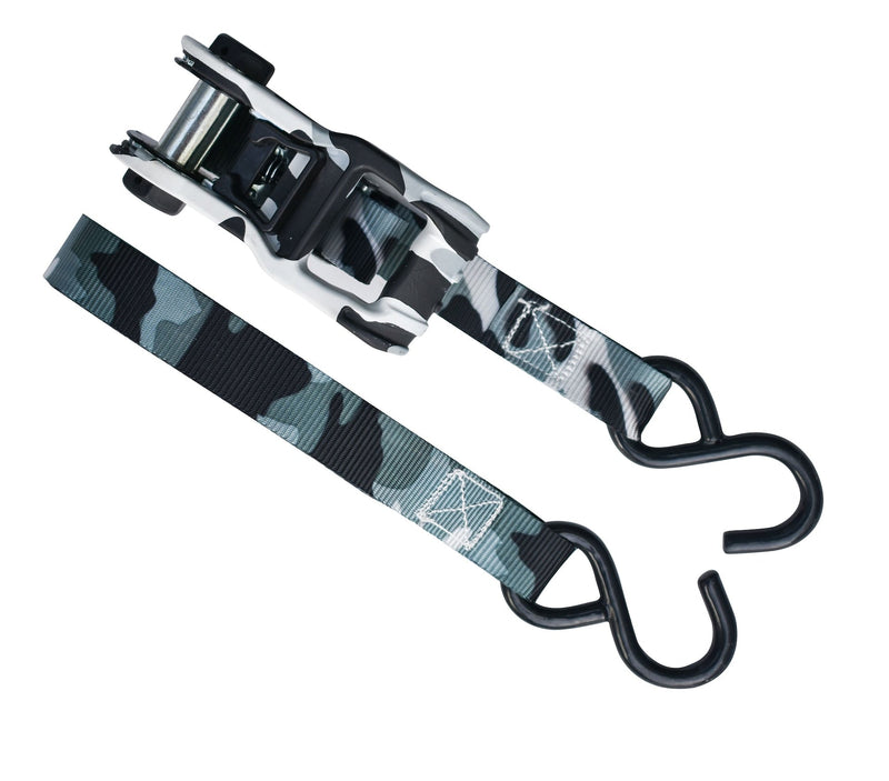MotoMaster 1,500-lb Snow Camo Ratchet Tie Down, 1-in x 10-ft, 2-pk A5