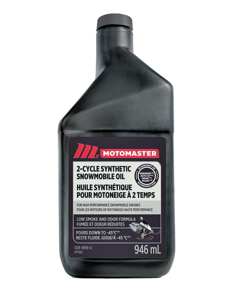 MotoMaster 2-Cycle Synthetic Snowmobile Oil, 946 mL O9
