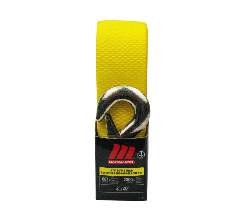 MotoMaster 2,000-lb ATV Tow Strap with Hook, 2-in x 20-ft J6