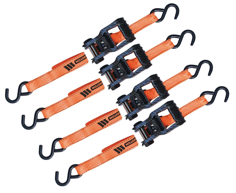 MotoMaster 3,000-lb Heavy Duty Ratchet Tie Down Strap, 1.25-in x 14-ft, 4-pk X4