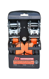 MotoMaster 3,000-lb Heavy Duty Ratchet Tie Down Strap, Non-Padded, 1-in x 10-ft, 2-pk